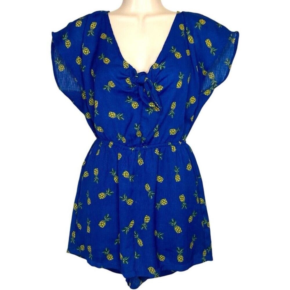 Pineapple Rompe XS Vacation Resort Boho Tropical Coastal Cowgirl Indie Playful‎